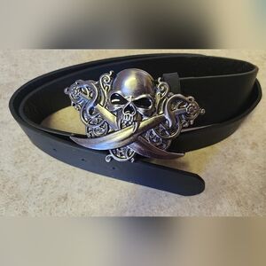New skull belt buckle and belt